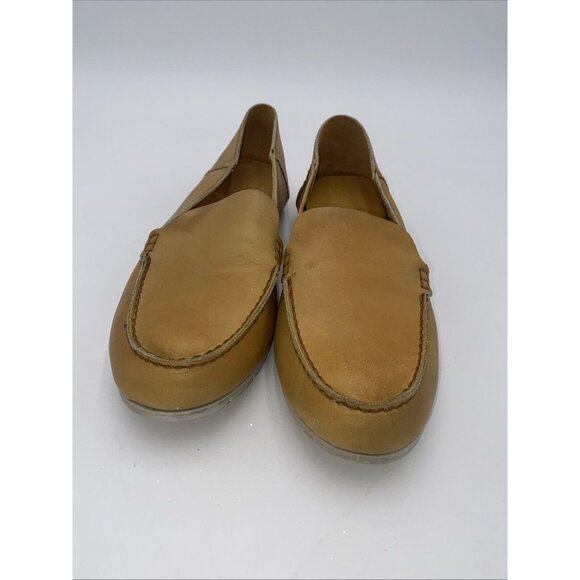 Frye Womens Sedona Venetian Moc Leather Loafer Flats Sz 8.5 Tan Shoes Slip On - Picture 2 of 11